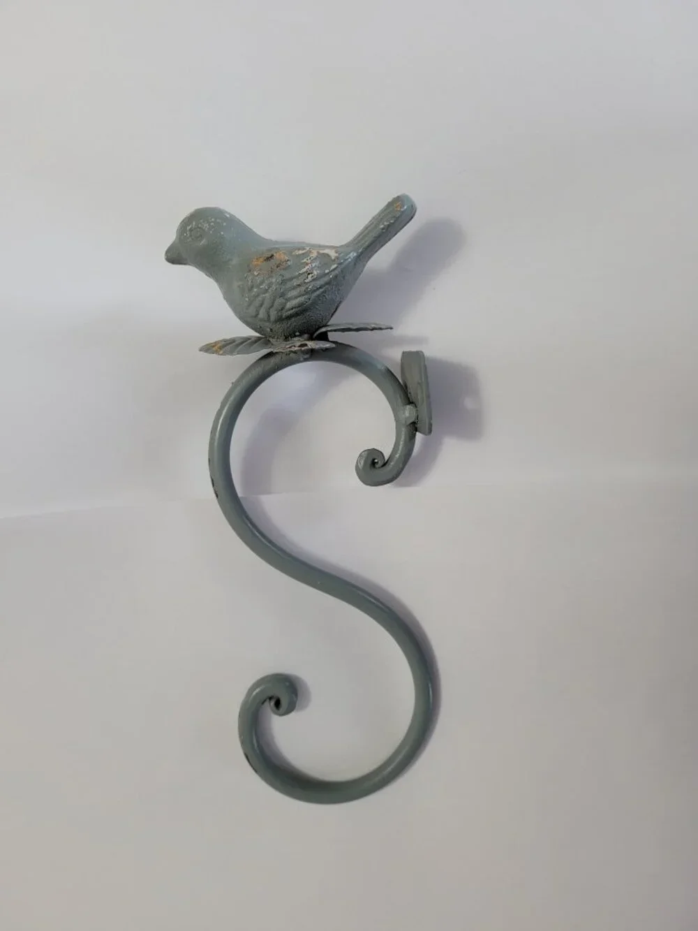 Bird Wall Hook Rustix Metal Slate Blue Grey Color